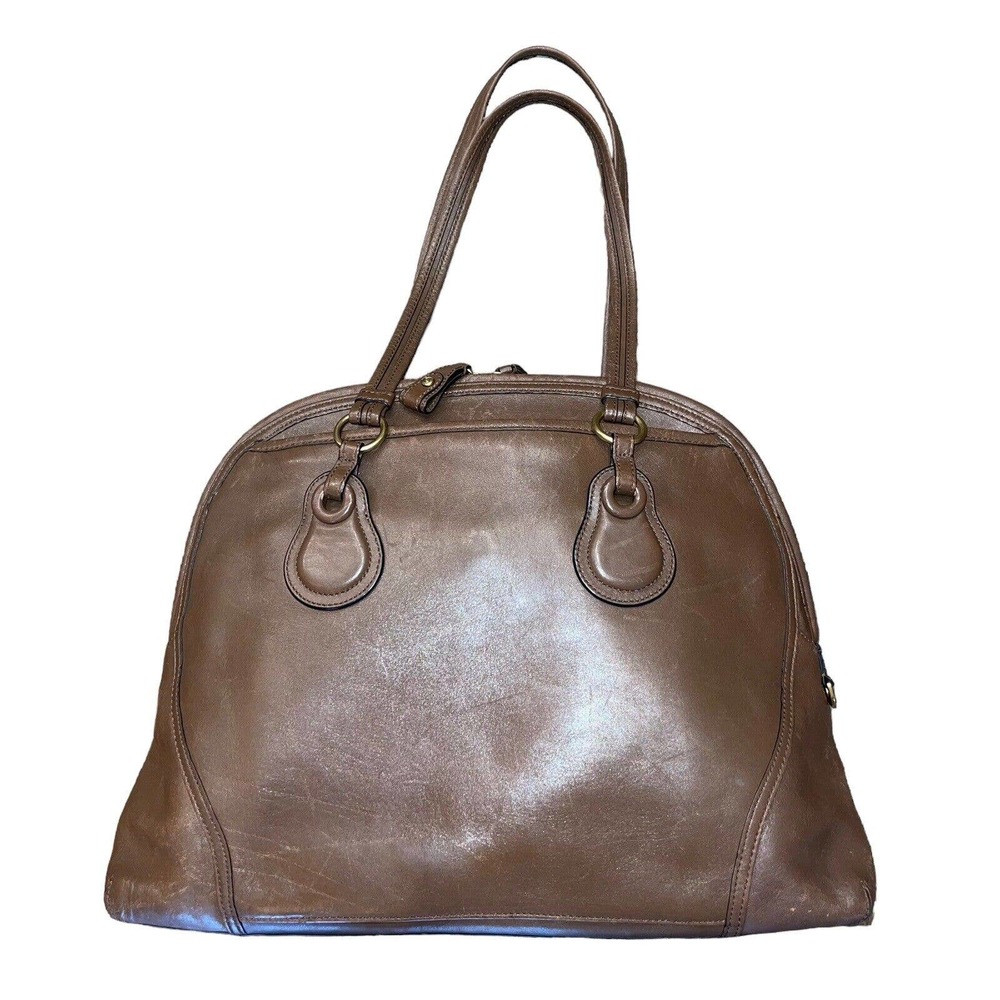 TUMI Vintage Leather Shoulder Bag Briefcase Brown